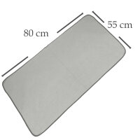 1x Mikrofasertuch 55x80cm, grau, 400 GSM