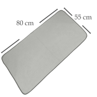1x Microfiber Towel 55x80cm, Grey, 400 GSM